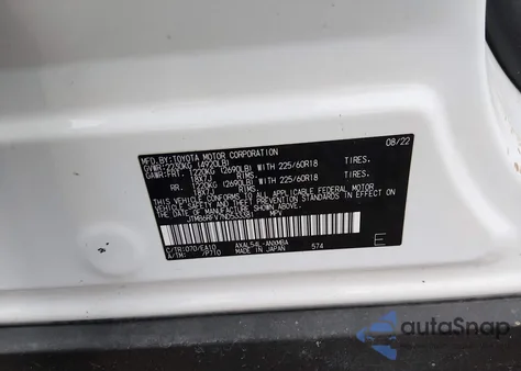 2022 Toyota Rav4 Hybrid Xle Premium from USA, damaged, VIN JTMB6RFV7ND533381